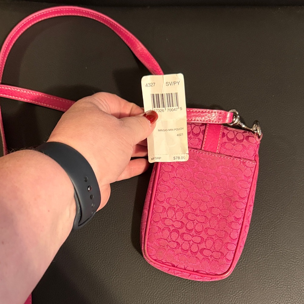 Coach Fuchsia Mini Crossbody Bag - Picture 4 of 5
